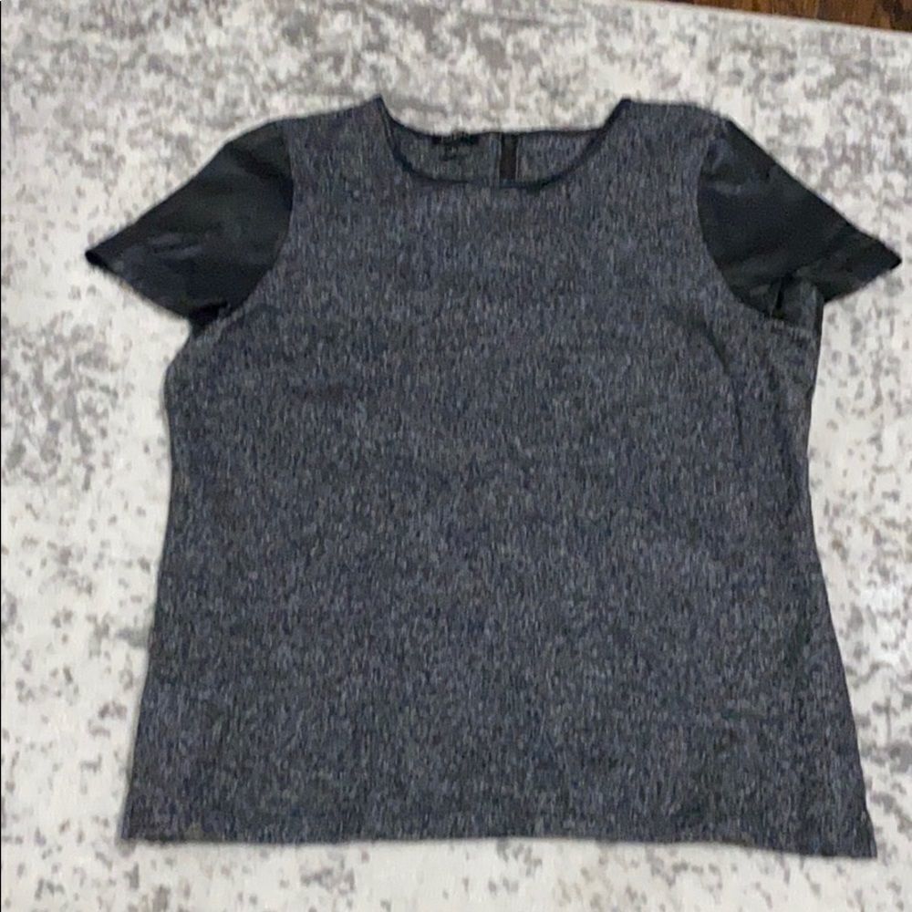 Talbots wool blend short sleeve shirt size L EUC‎